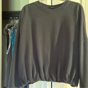 NUUDS xl cinched sweatshirt in black
